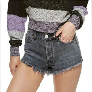 WE THE FREE by Free People Soft & Relaxed Cut Off Shorts in Sulphur Black 29